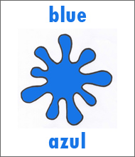 Color Blue Flashcard - Spanish Colors