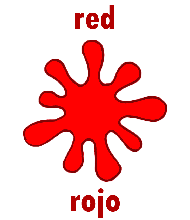 picture of a red flashcard