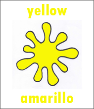 Color Yellow Flashcard - Spanish Colors