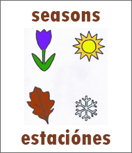 Four Seasons Flashcard - Spanish Weather