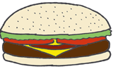 Picture of a hamburger - Copyright Sarah Johnstone 2013
