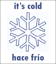 Cold Weather Flashcard - Spanish Weather