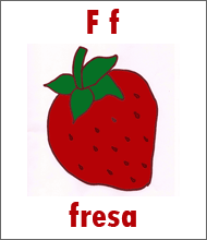Letter F Flashcard - Spanish Alphabet