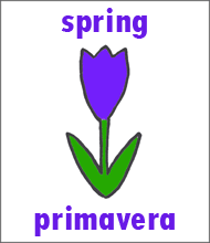 Spring Weather Season Flashcard - Spanish Weather
