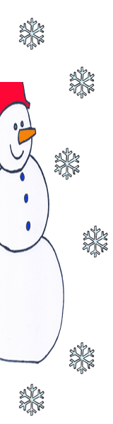 Picture of a snowman watching the snow falling